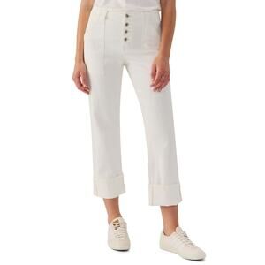 Sanctuary Ali Women's White Denim Cuffed Pants NWT sz 33